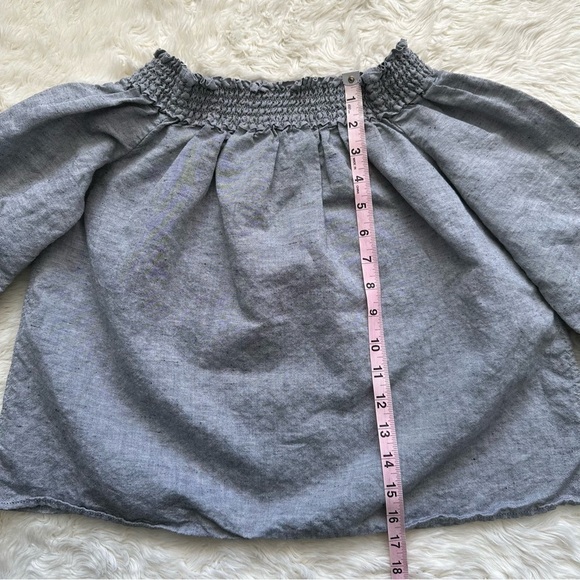 Rag & Bone Blouse Drew Off The Shoulder Top Cotton Linen Blend XS - Picture 10 of 12